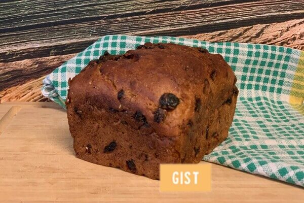  Kaneelbrood tarwe volkoren met rozijnen en noten